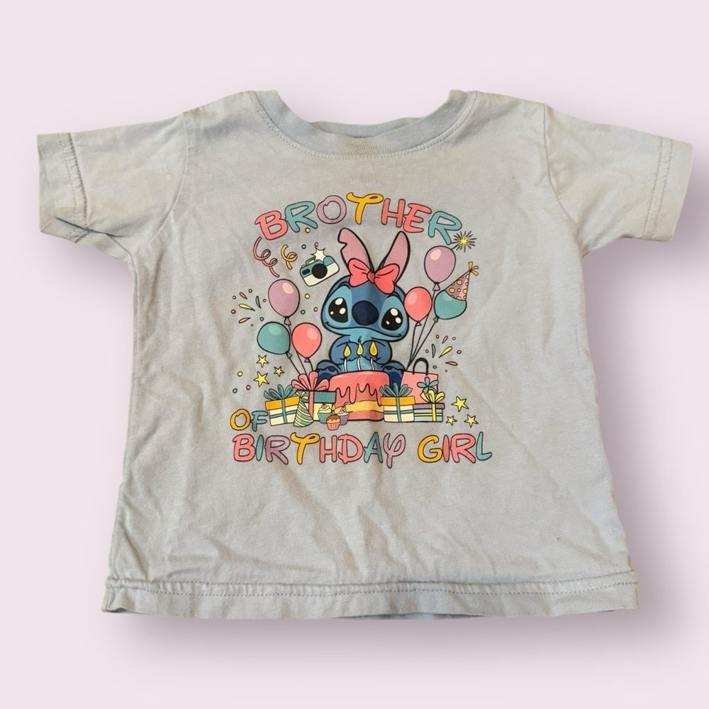 Brother Birthday Shirt 12M Stitch Style Graphic Party Tee